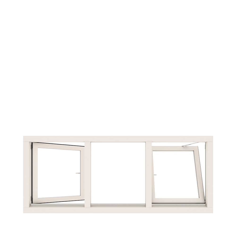 3-vaks-kozijn-met-2-draaikiepramen-open