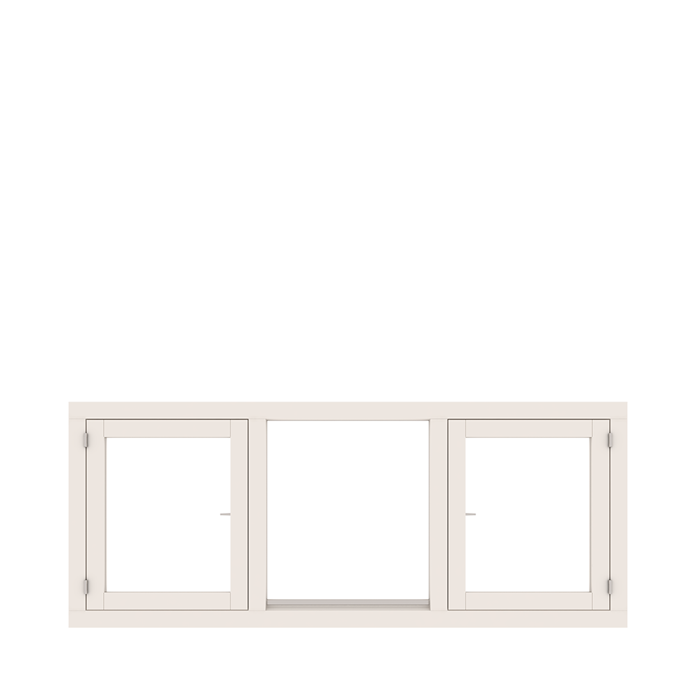 3-vaks-kozijn-met-2-draairamen