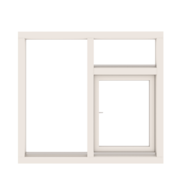 3-vaks-kozijn-met-bovenlicht en-draaikiepraam-rechts