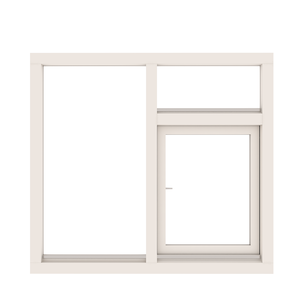 3-vaks-kozijn-met-bovenlicht en-draaikiepraam-rechts