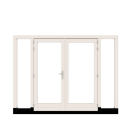 Tuindeur kozijn met 2 zijlichten (links) - 3000 x 2206 mm (24-uurskozijn)